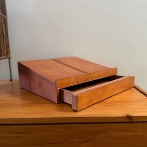 Vintage wooden lap desk w/ drawer, journaling artists bible study